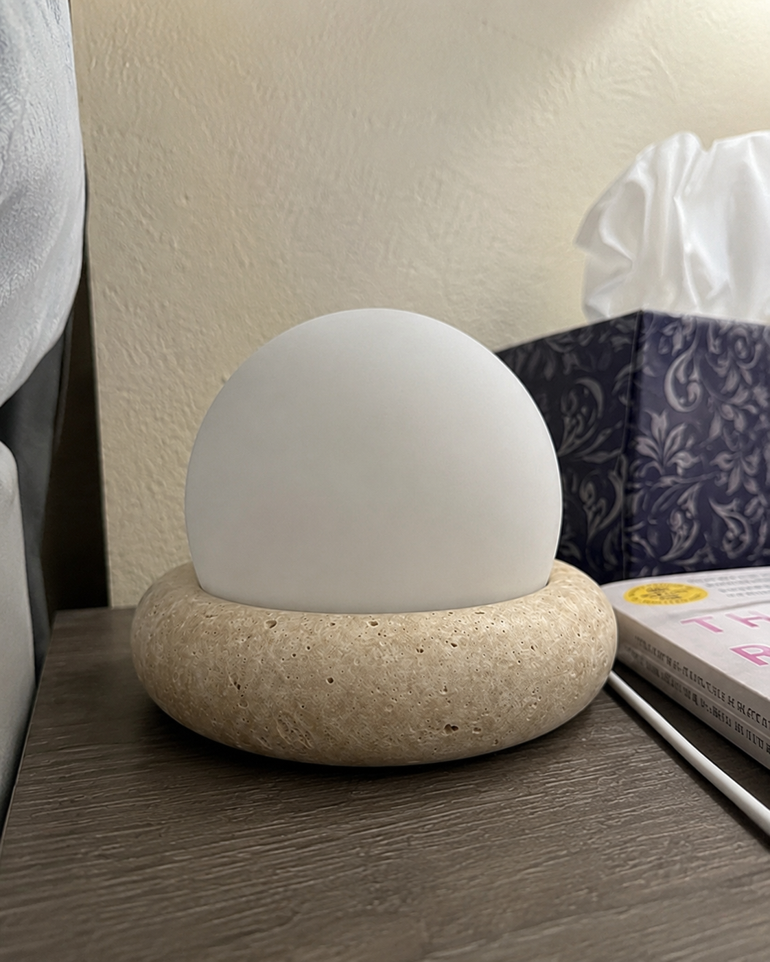 Pebble | Cordless Stone Dome Lamp