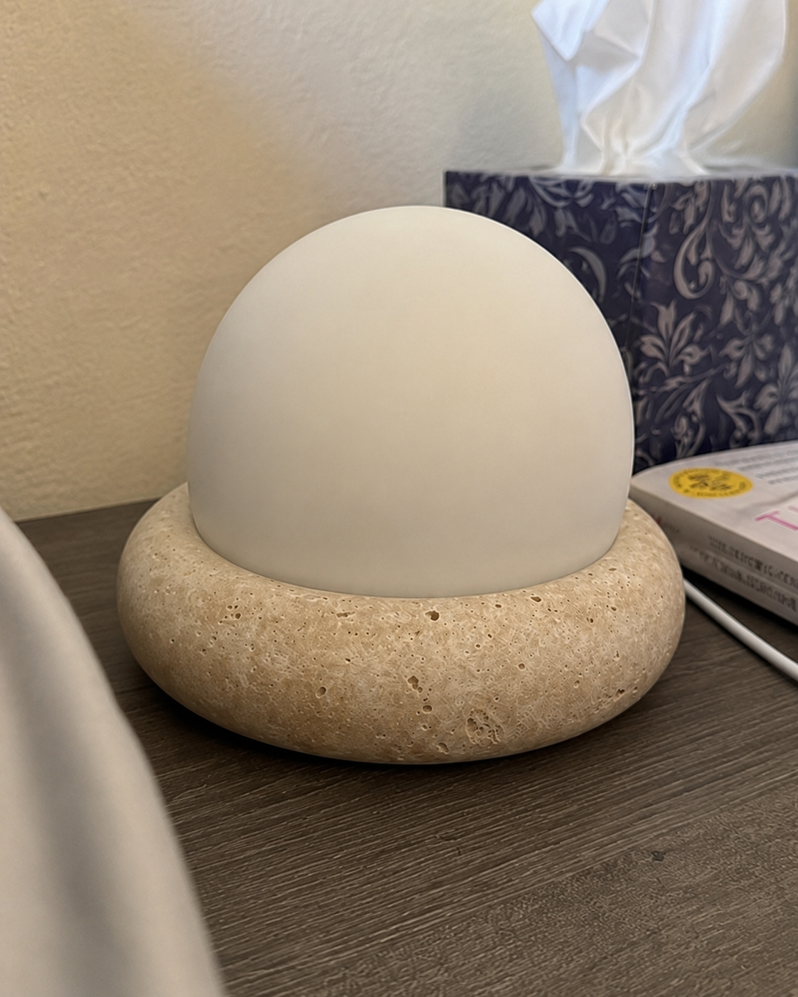 Pebble | Cordless Stone Dome Lamp