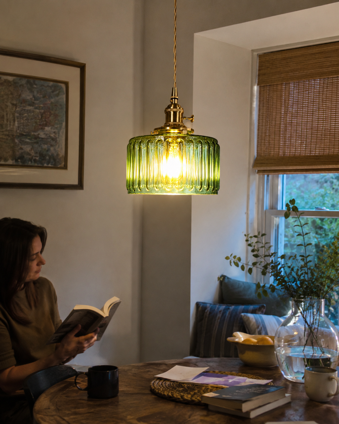 Emi | Fluted Glass Pendant Light
