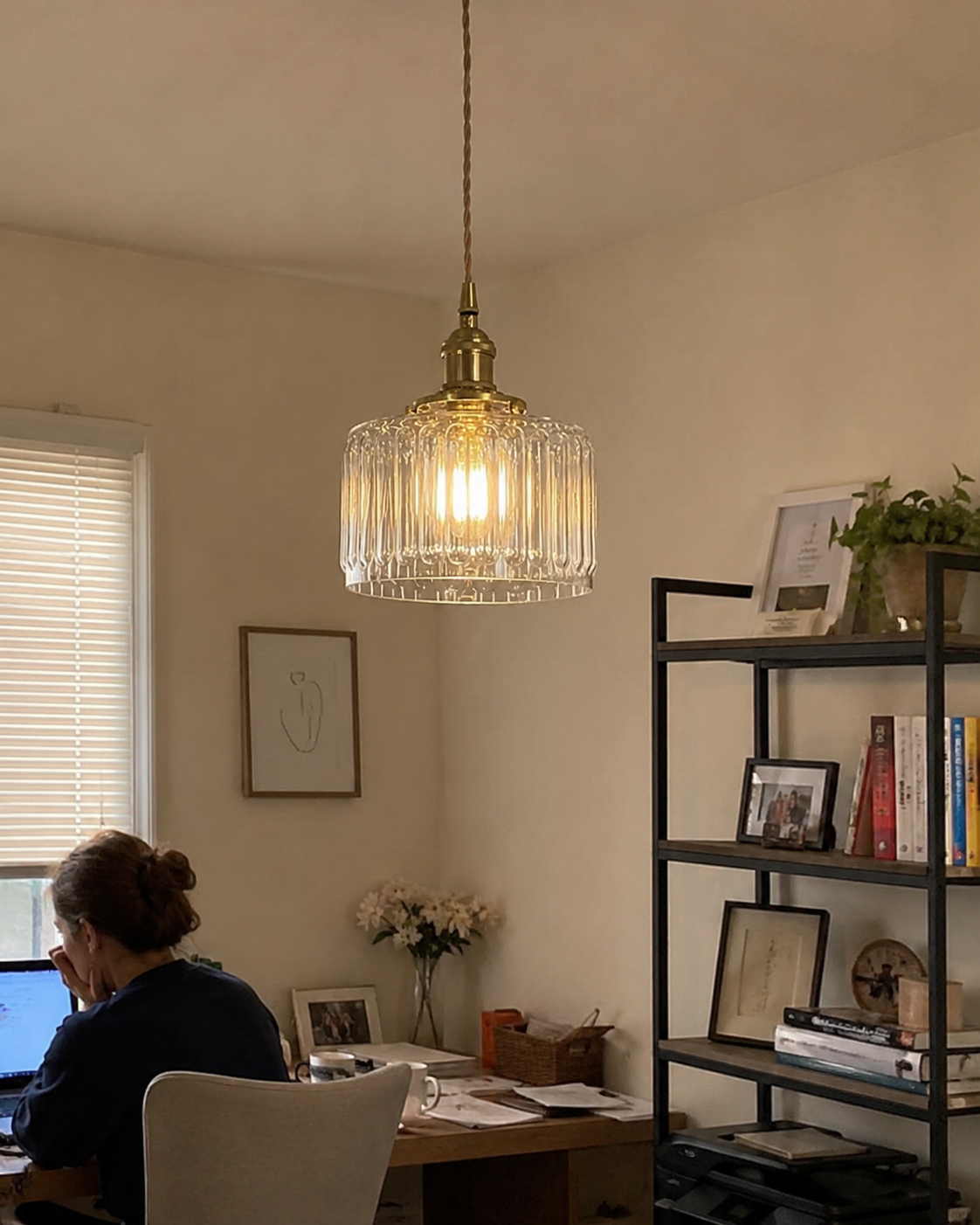 Emi | Fluted Glass Pendant Light