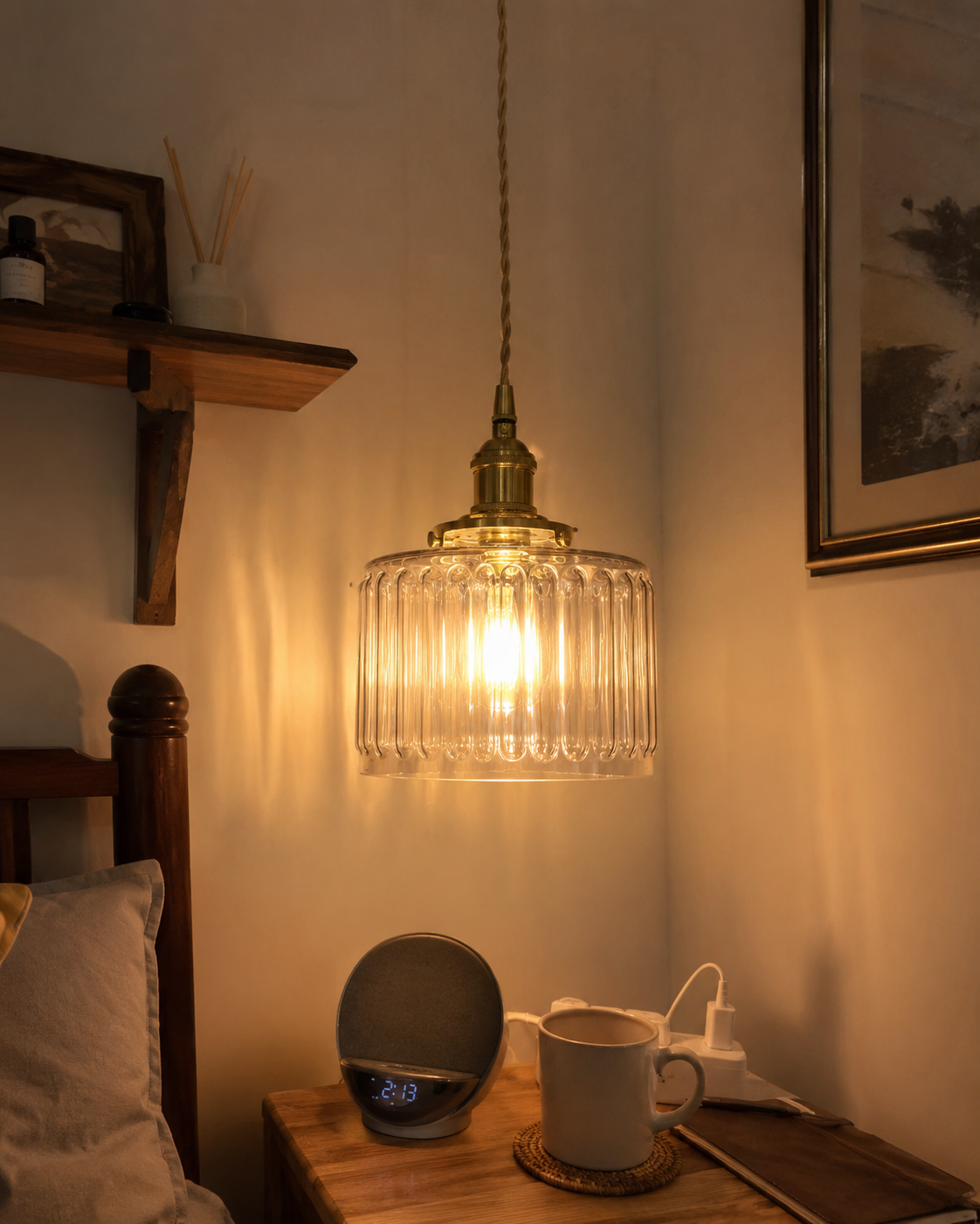 Emi | Fluted Glass Pendant Light