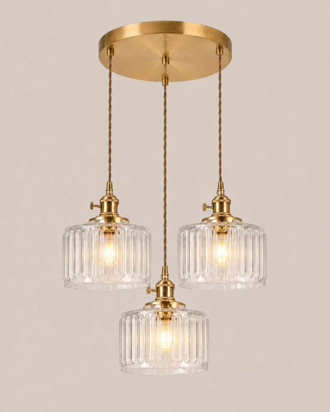 Emi | Fluted Glass Pendant Light