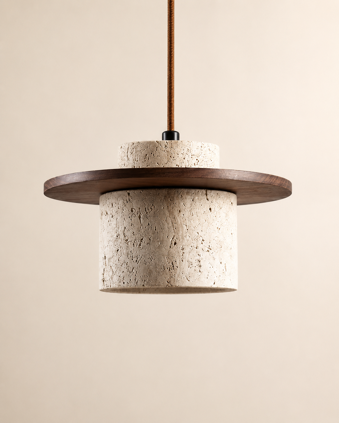 Ishi | Japandi Travertine Pendant Light