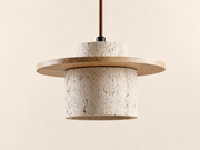 Ishi | Japandi Travertine Pendant Light