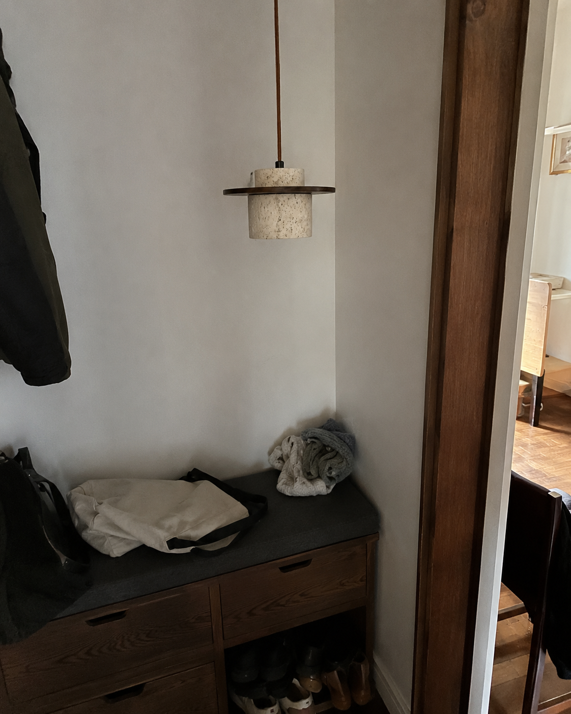 Ishi | Japandi Travertine Pendant Light