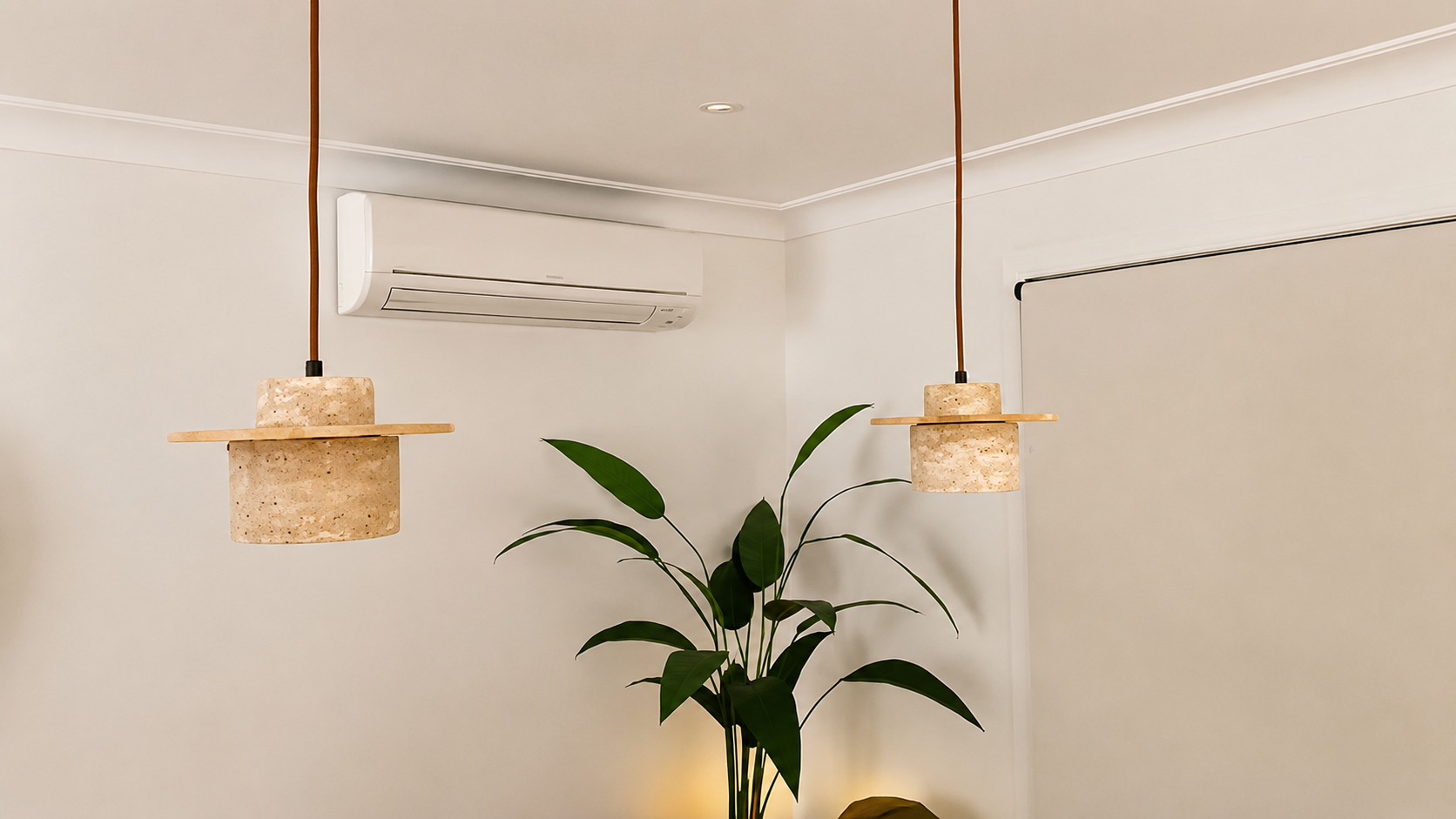 Ishi | Japandi Travertine Pendant Light