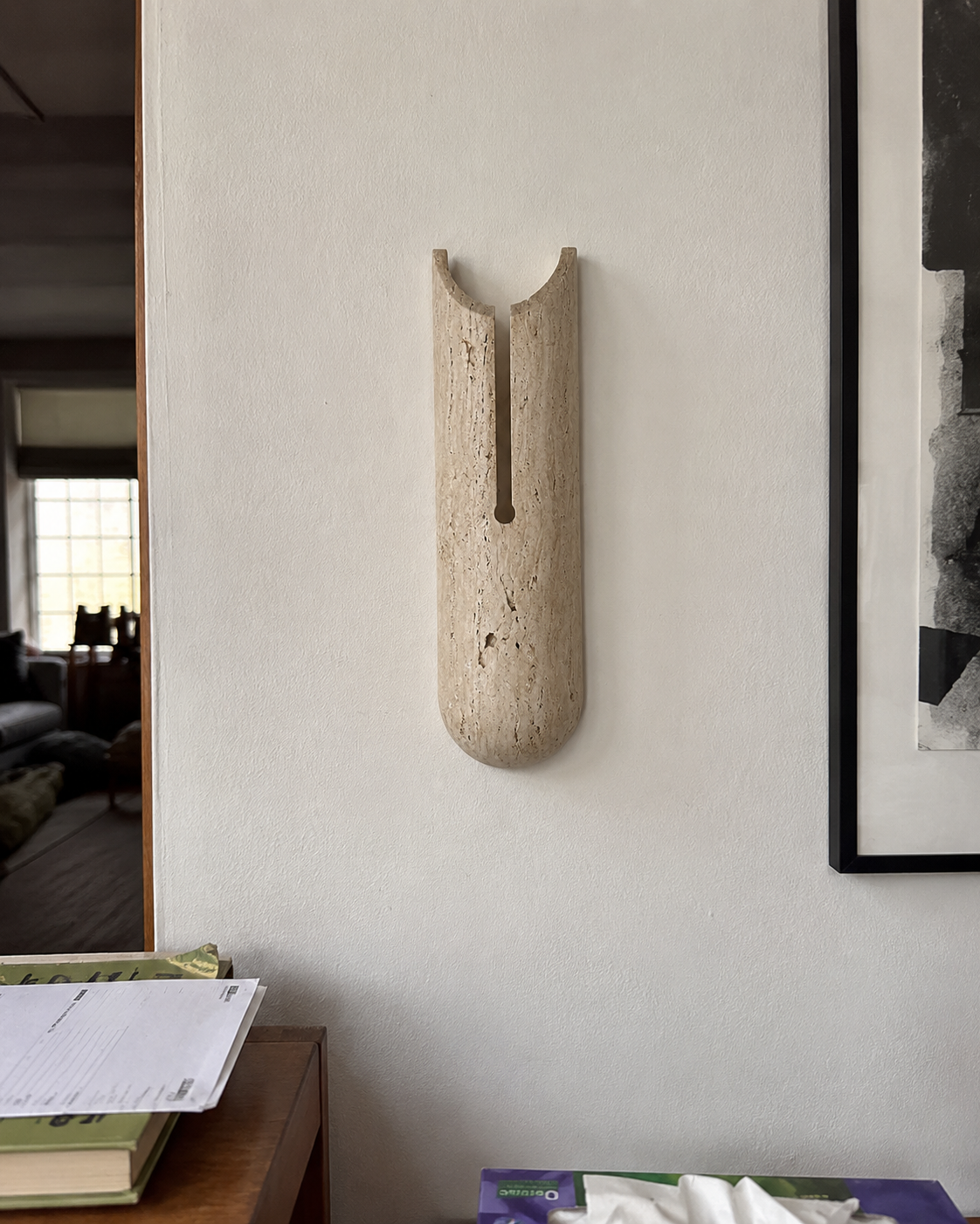 Fessa | Travertine Wall Sconce