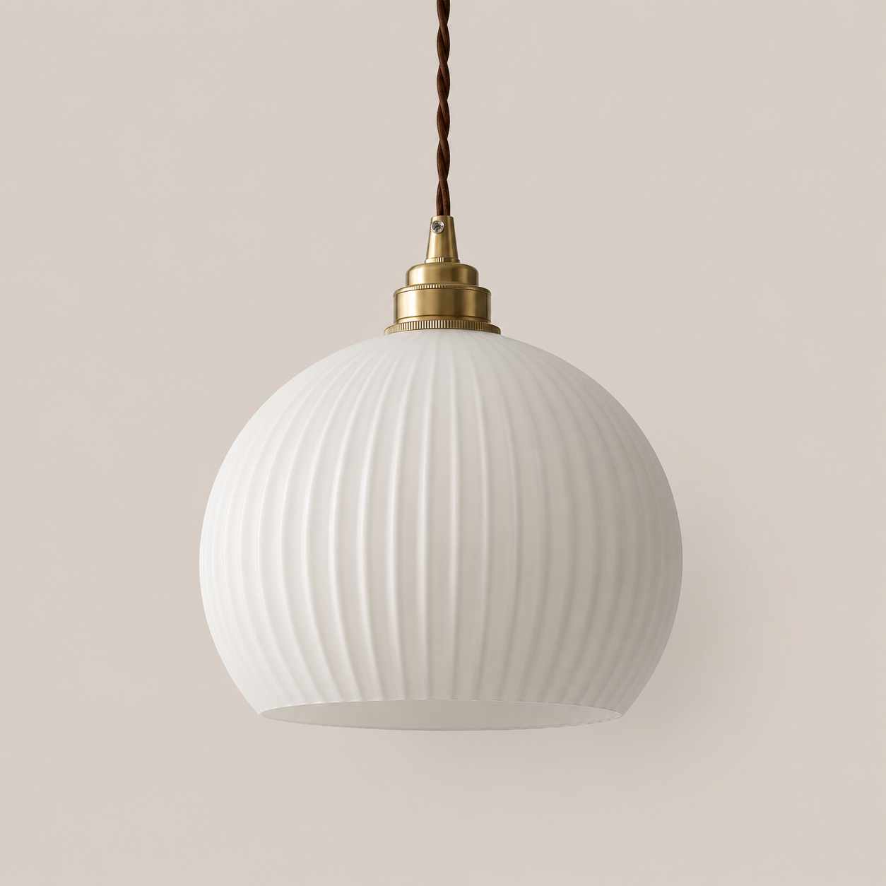 Iris | Ribbed Glass Globe Pendant
