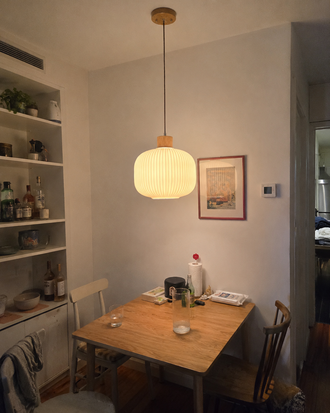 Mei | Ribbed Glass Lantern Pendant