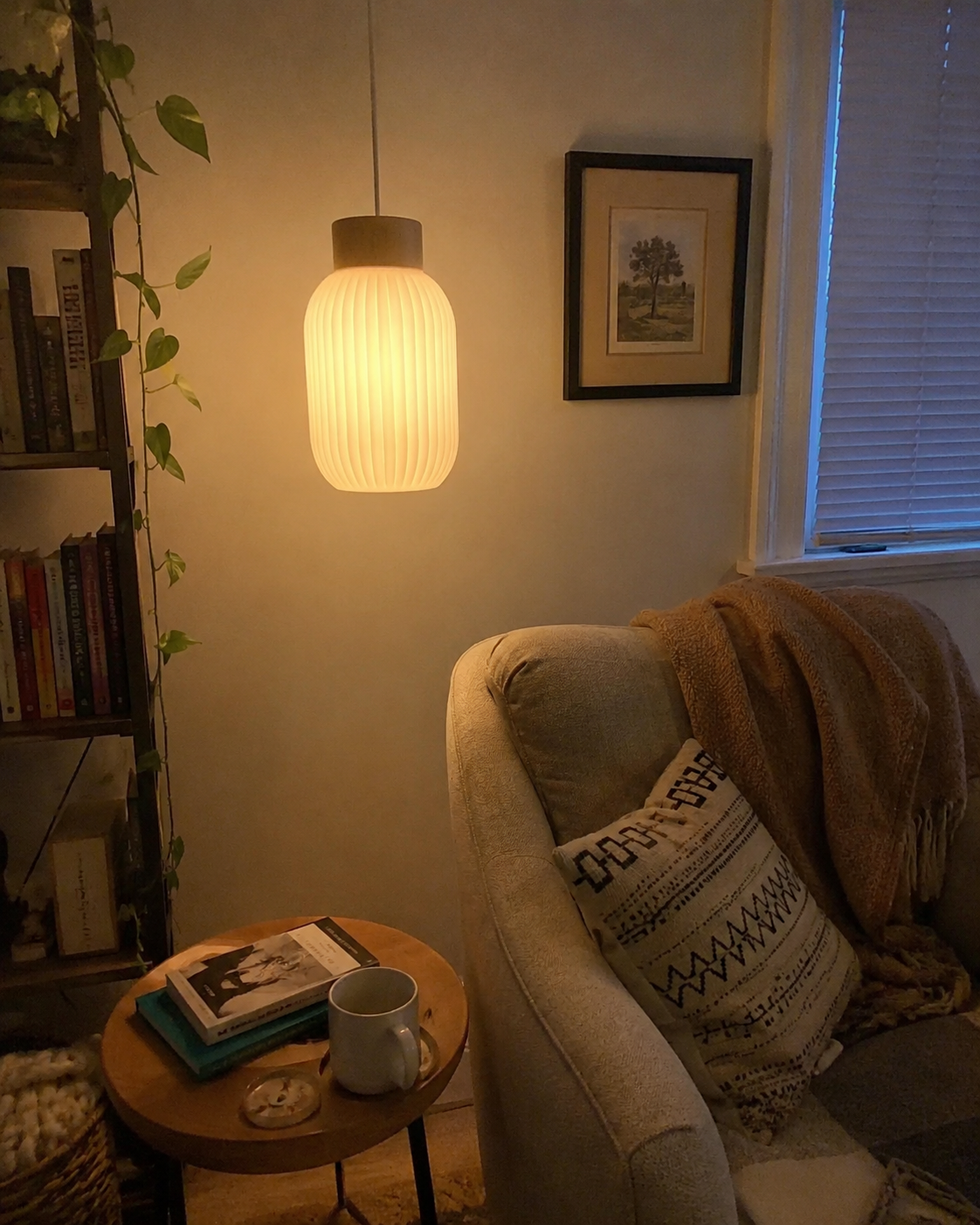 Mei | Ribbed Glass Lantern Pendant