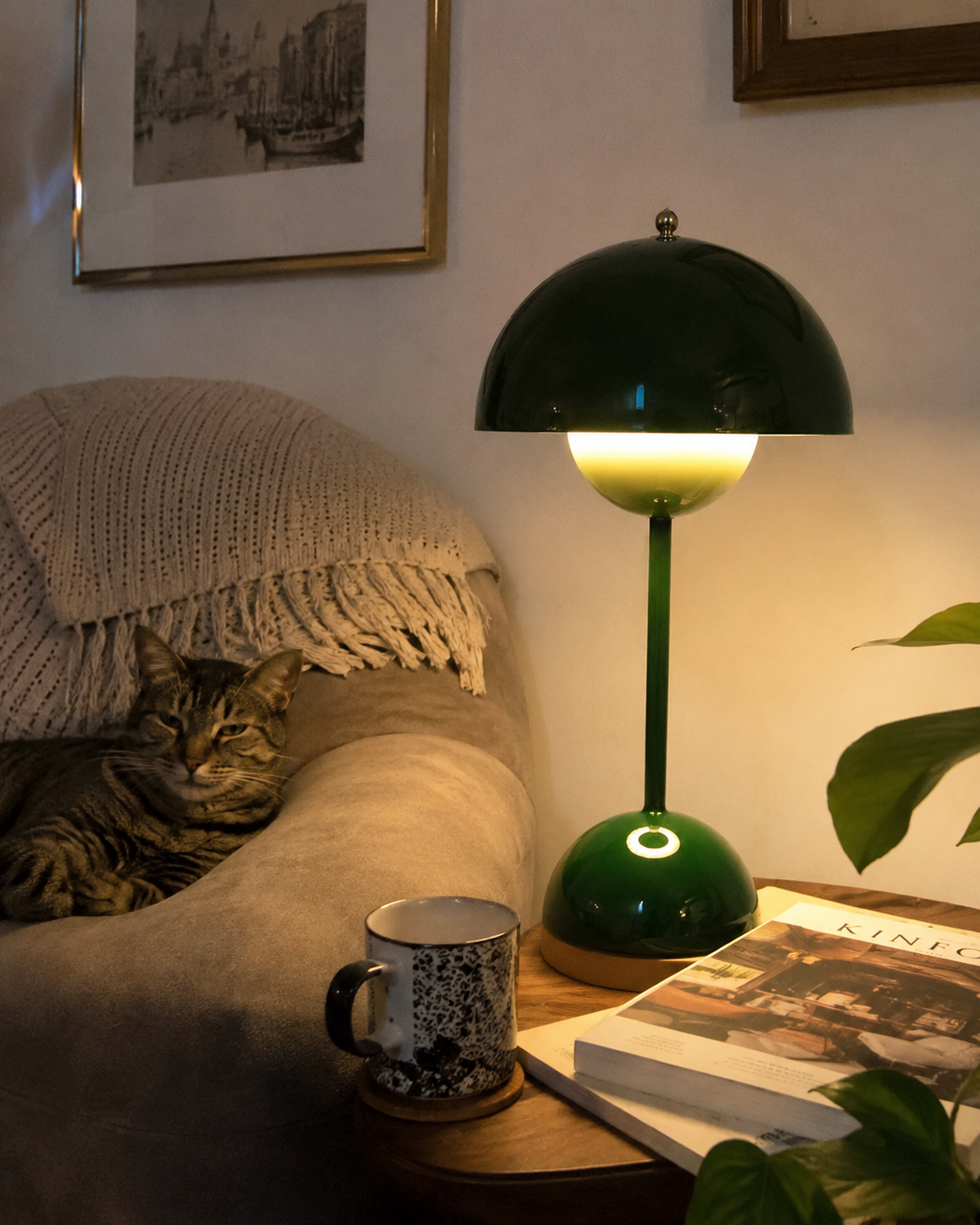 Ada | Mushroom Dome Cordless Table Lamp