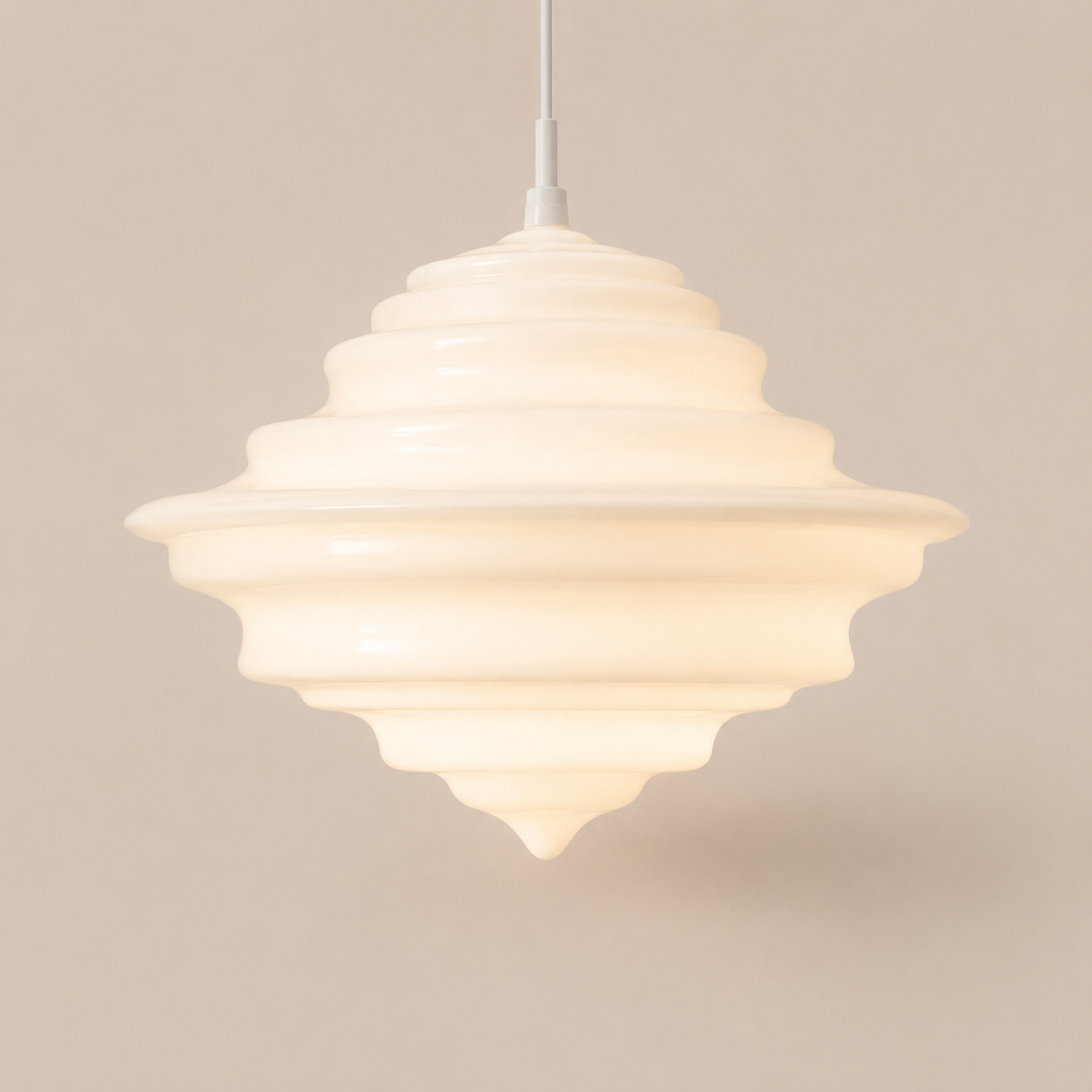 Astrid | Sculptural Ribbed Glass Pendant