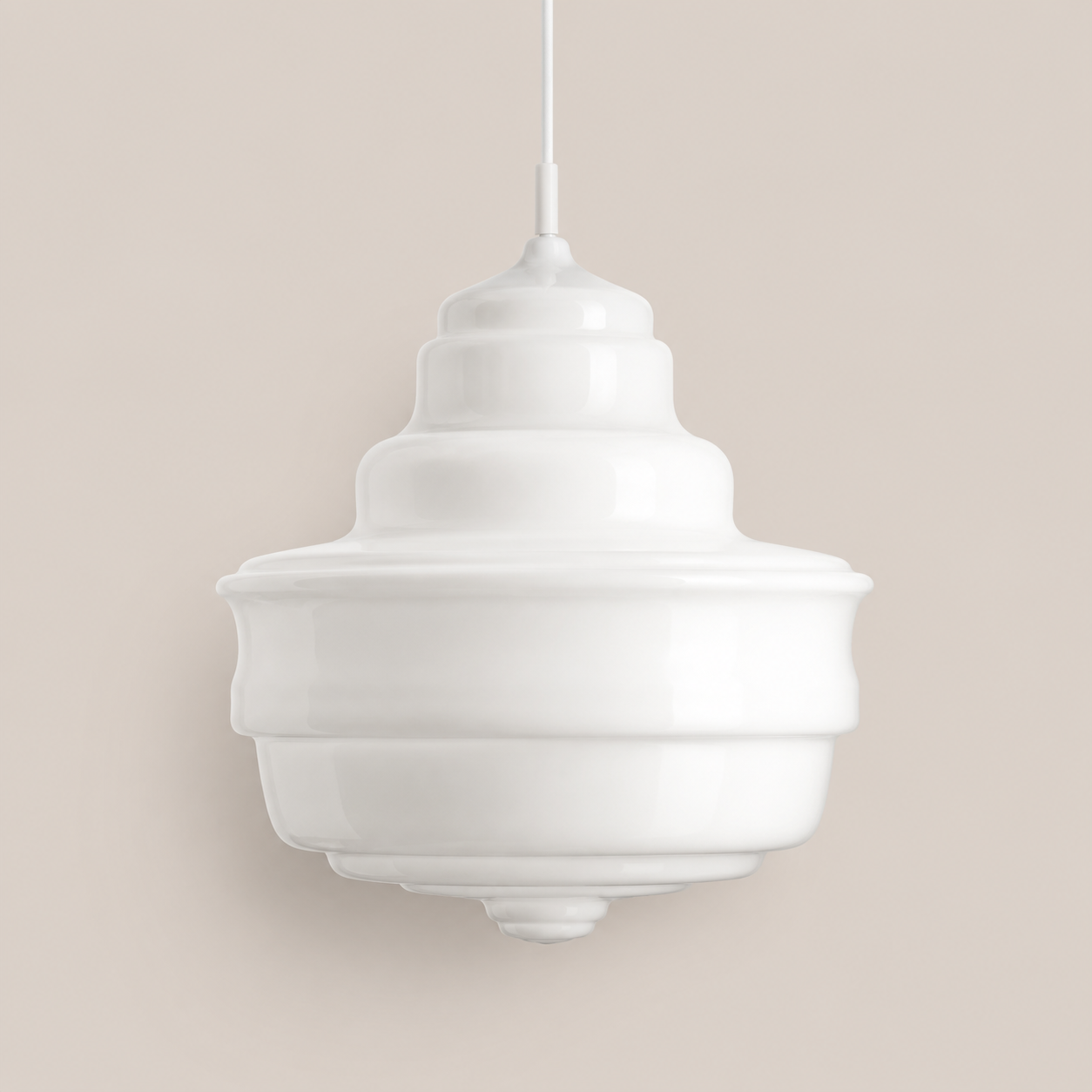Astrid | Sculptural Ribbed Glass Pendant