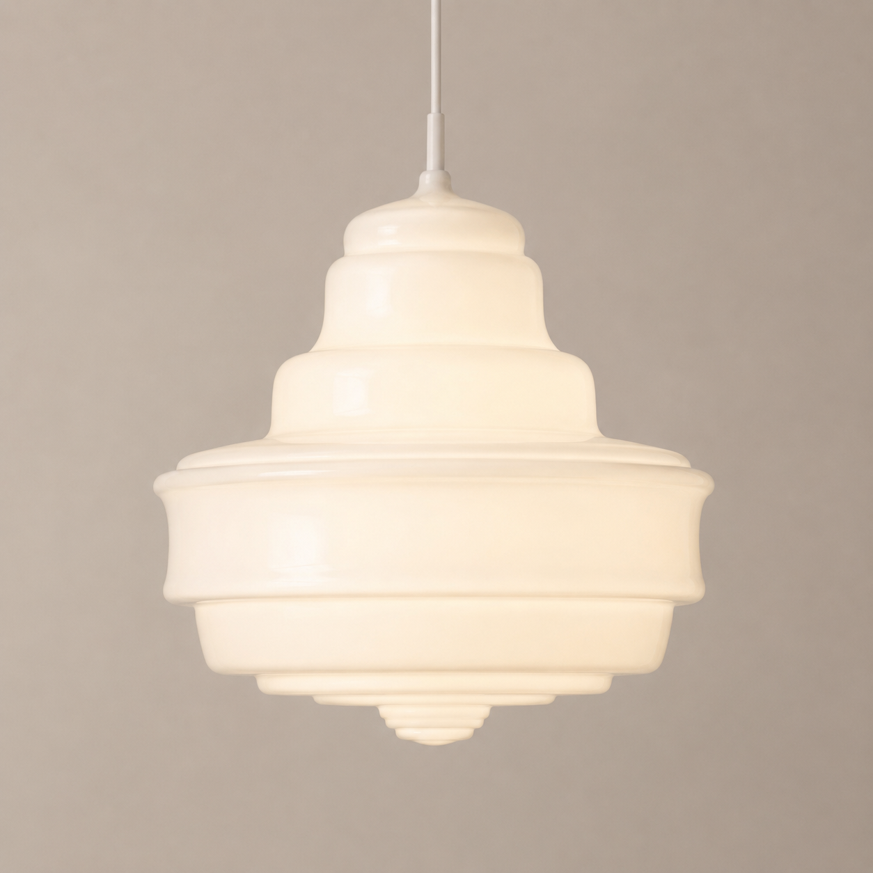 Astrid | Sculptural Ribbed Glass Pendant