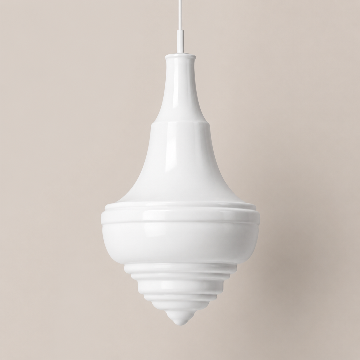 Astrid | Sculptural Ribbed Glass Pendant