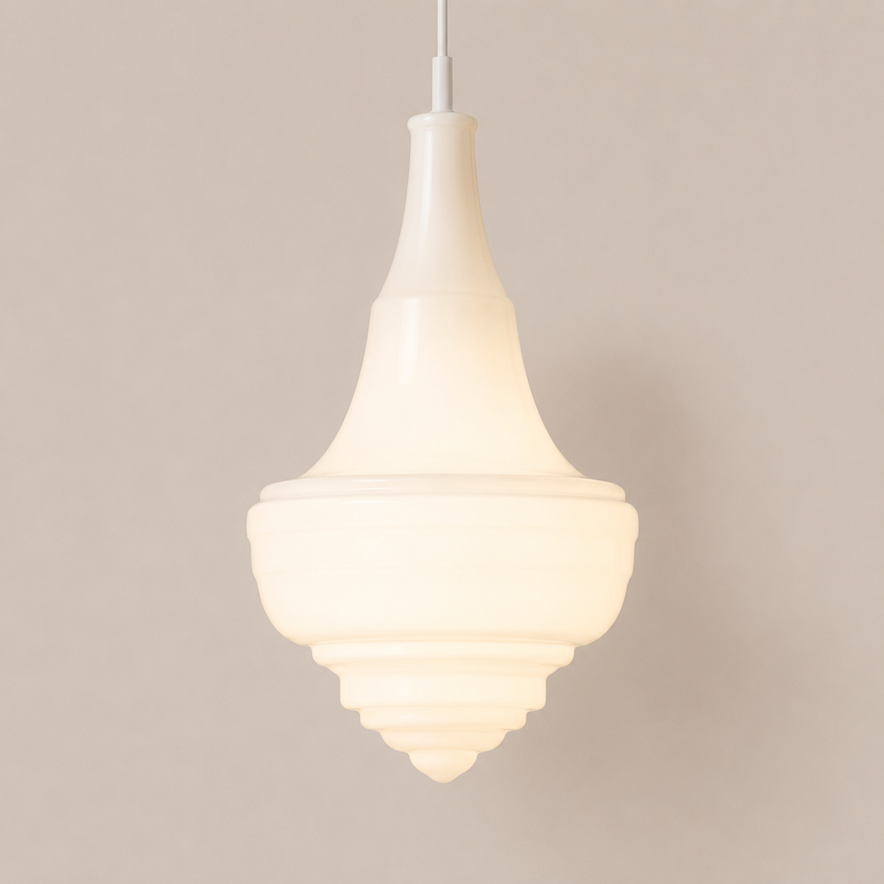 Astrid | Sculptural Ribbed Glass Pendant