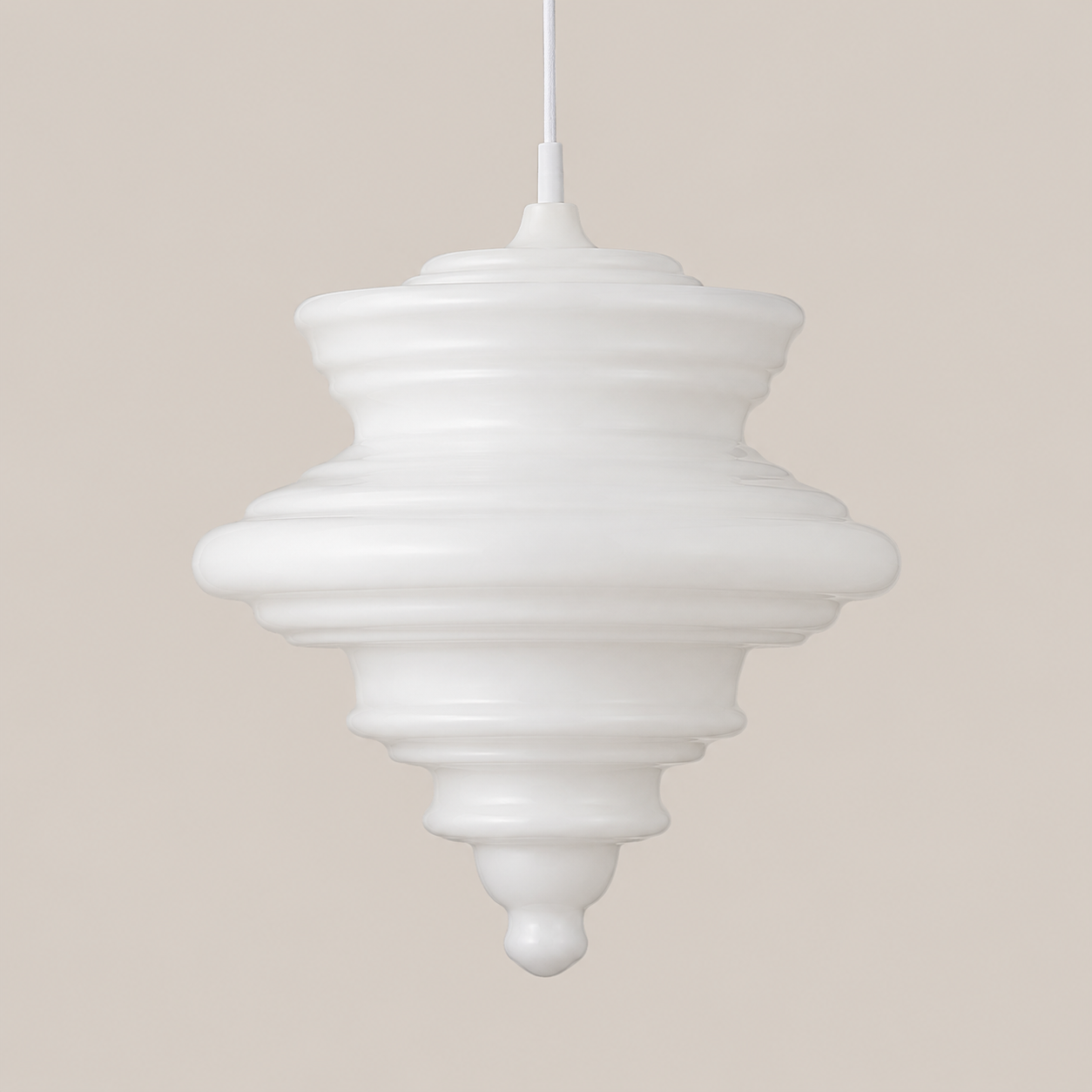Astrid | Sculptural Ribbed Glass Pendant