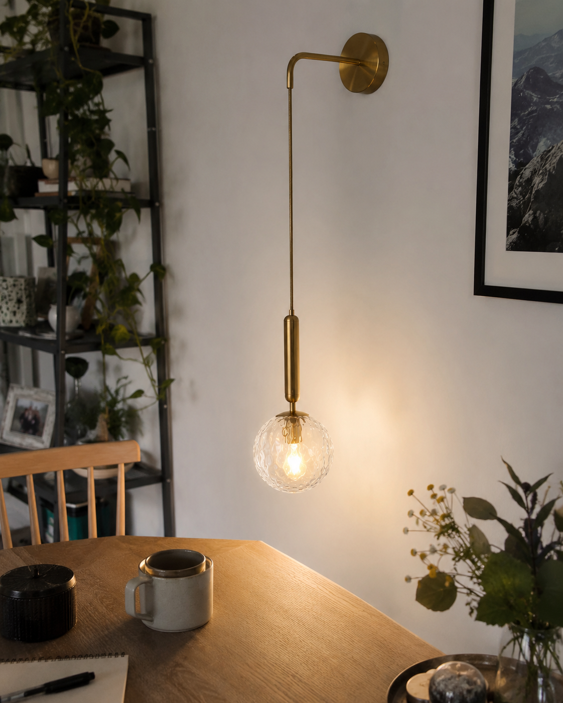 Juno | Long-Arm Globe Wall Sconce