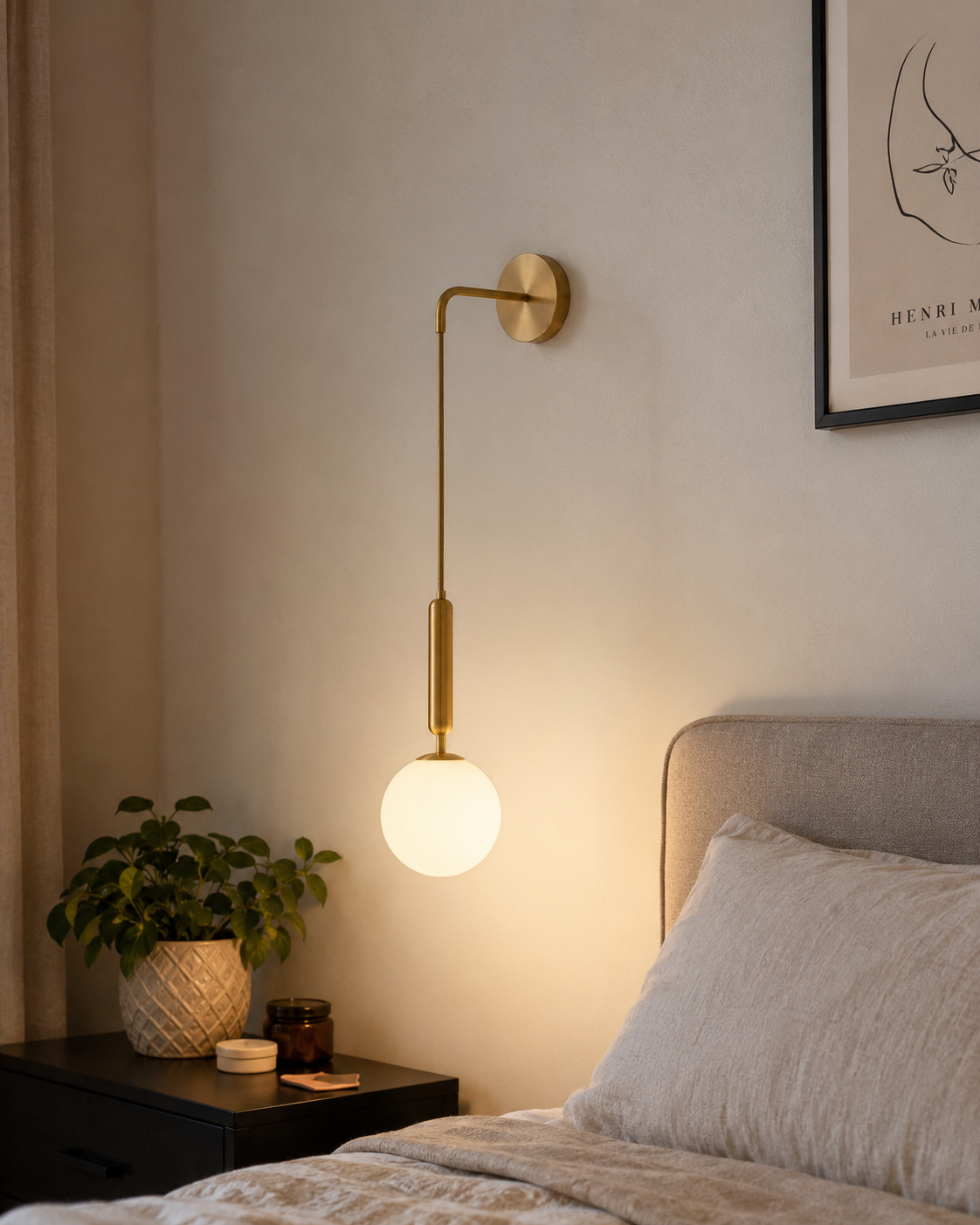 Juno | Long-Arm Globe Wall Sconce