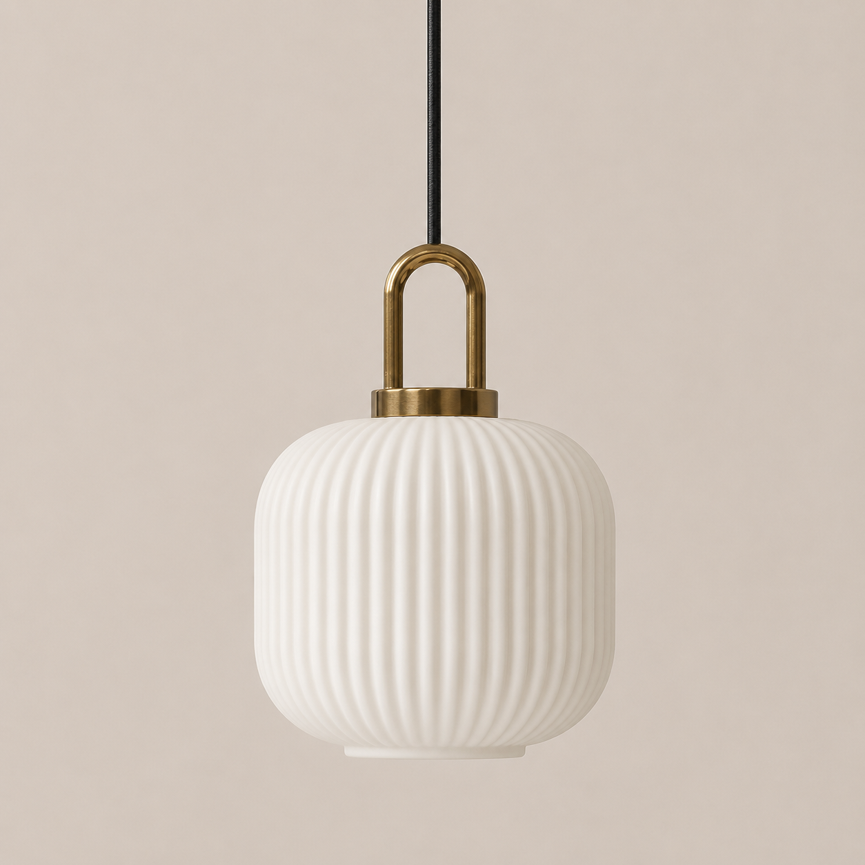 Theo | Ribbed Glass Loop Pendant