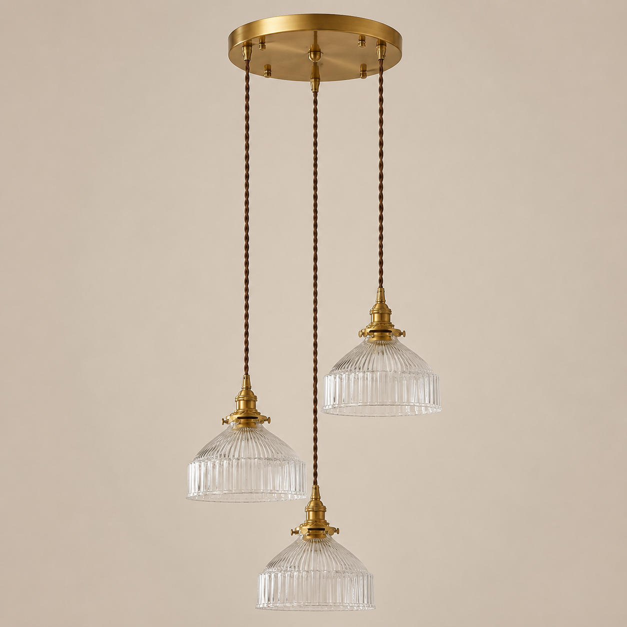 Sylvie | Ribbed Glass Pendant