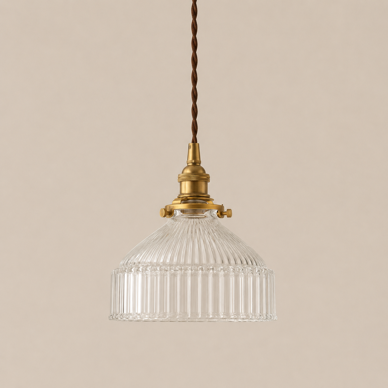 Sylvie | Ribbed Glass Pendant