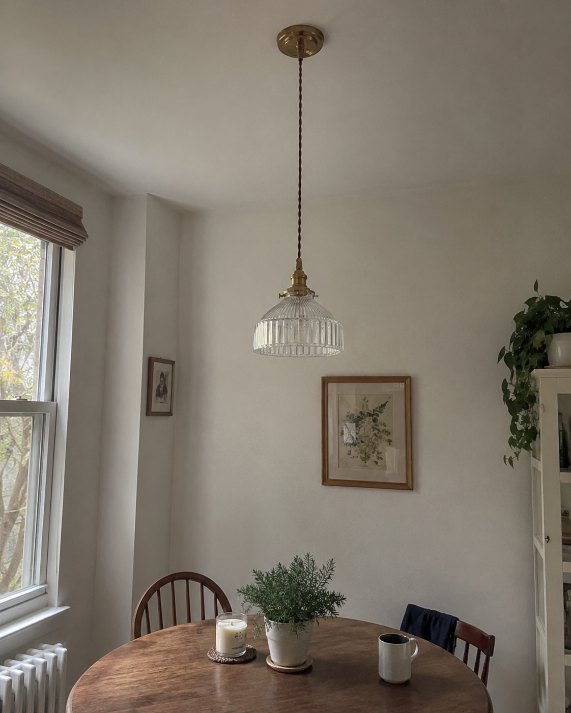 Sylvie | Ribbed Glass Pendant