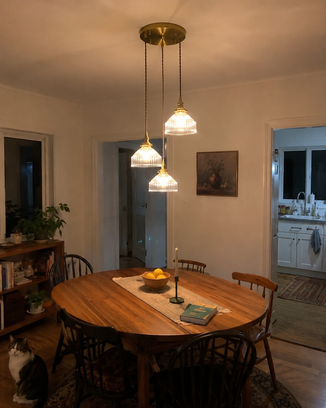 Sylvie | Ribbed Glass Pendant