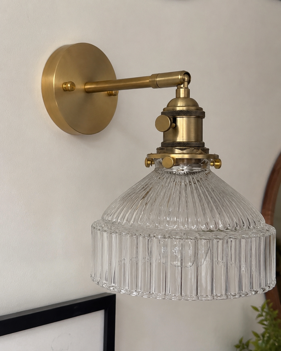Celine | Ribbed Glass Wall Sconce