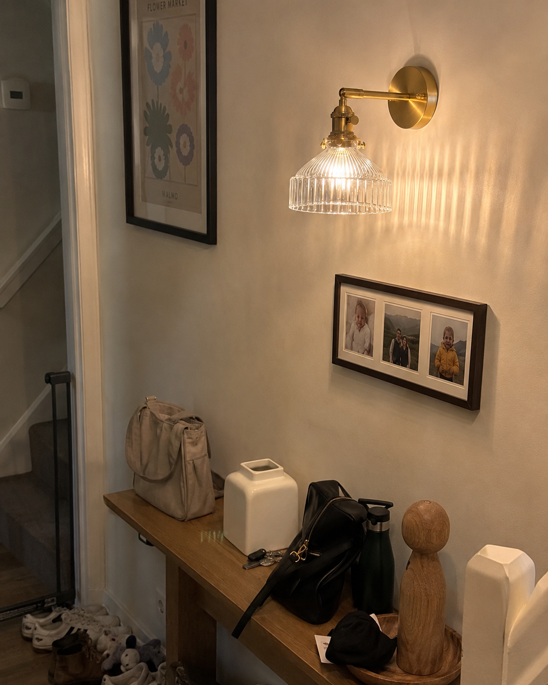 Celine | Ribbed Glass Wall Sconce