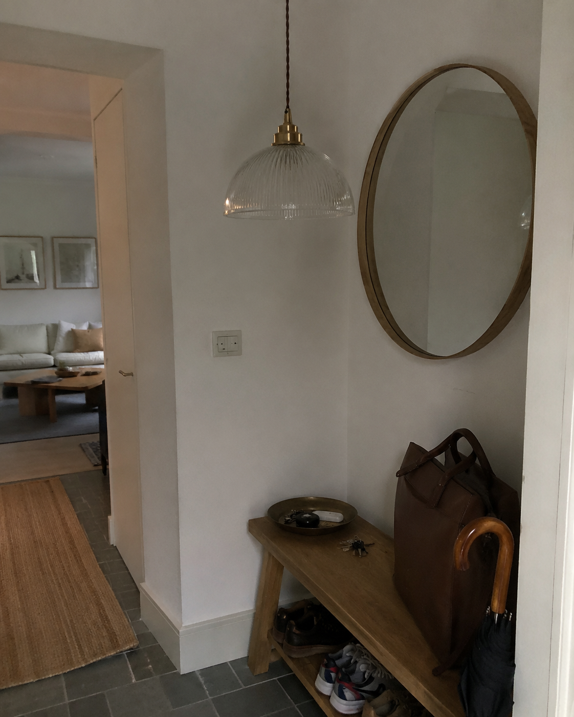 Coralie | Ribbed Glass Dome Pendant