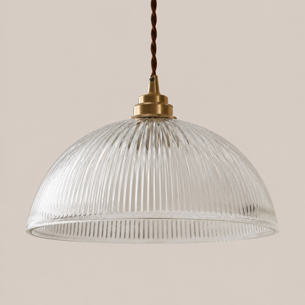 Coralie | Ribbed Glass Dome Pendant