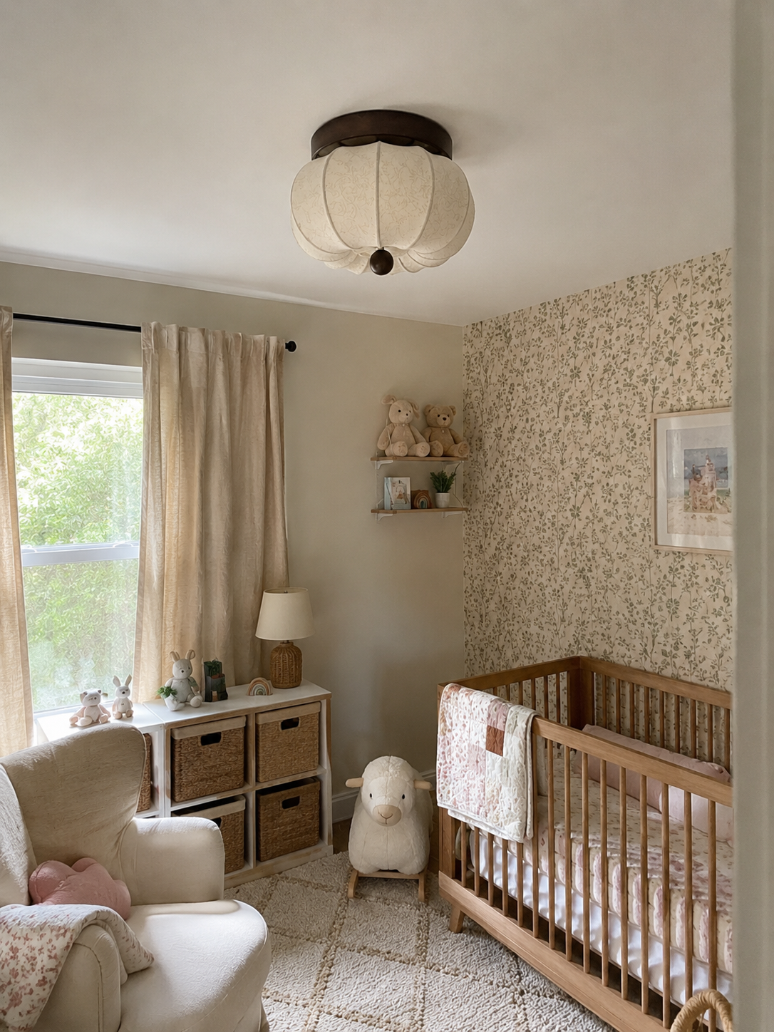 Claire | Pleated Petal Ceiling Light