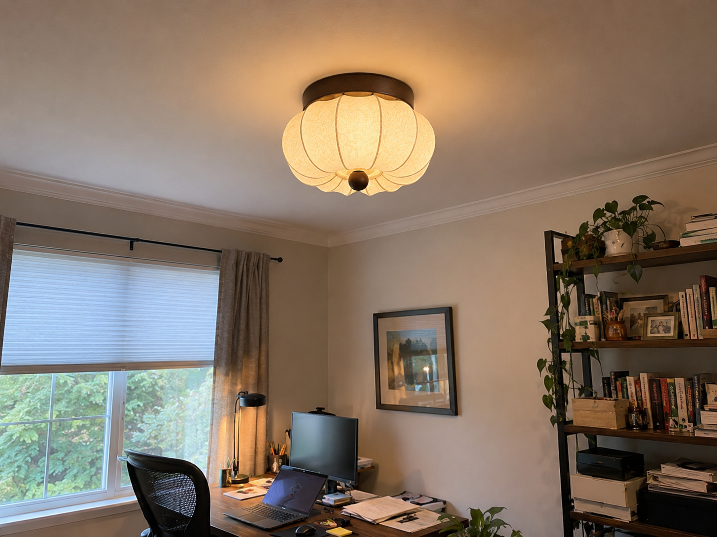 Claire | Pleated Petal Ceiling Light