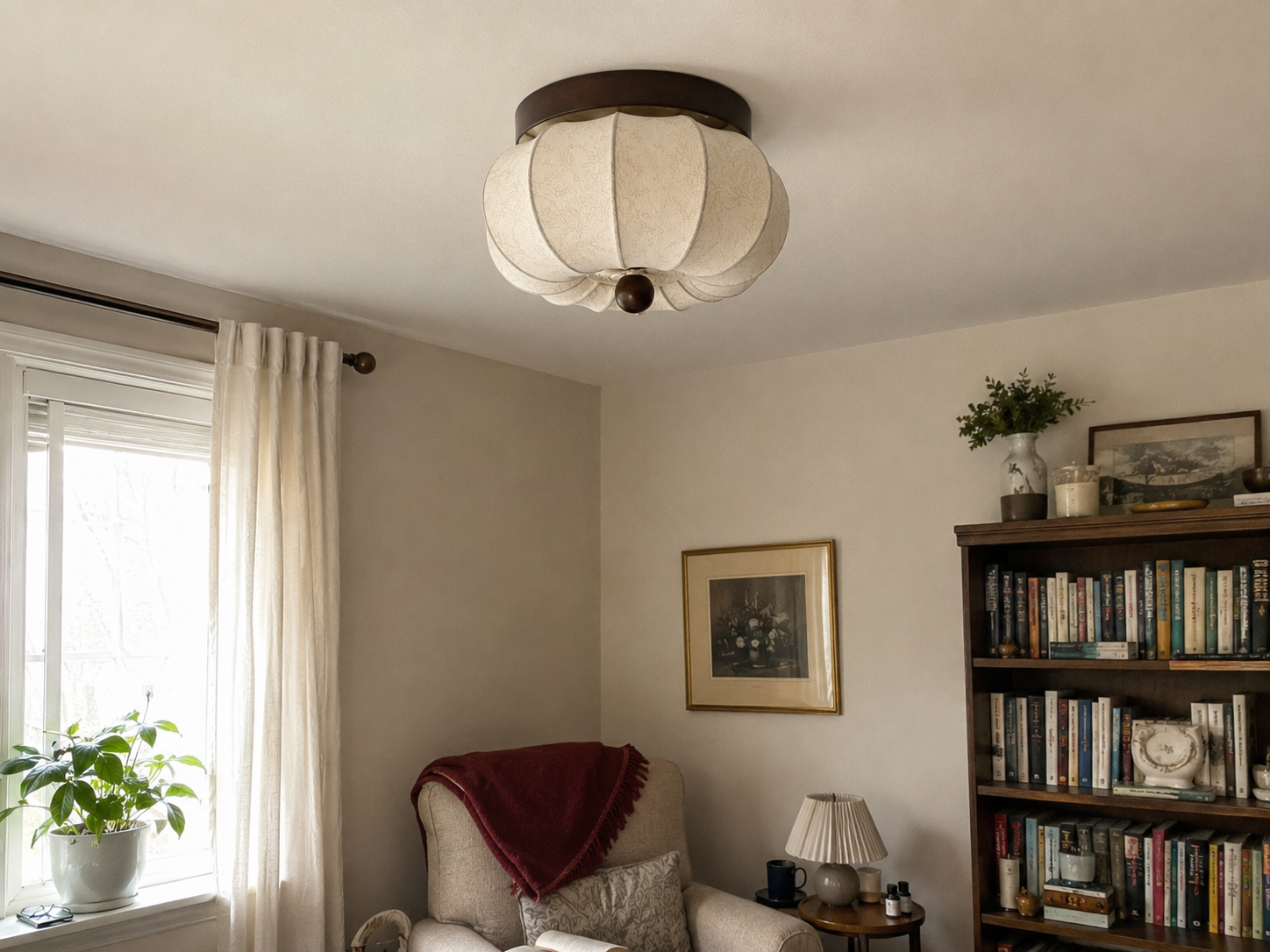 Claire | Pleated Petal Ceiling Light