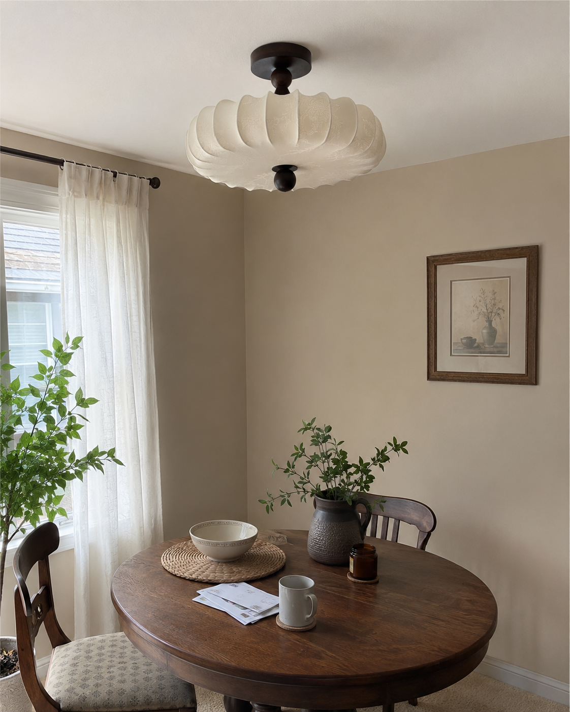 Amelie | Pleated Petal Flush Mount