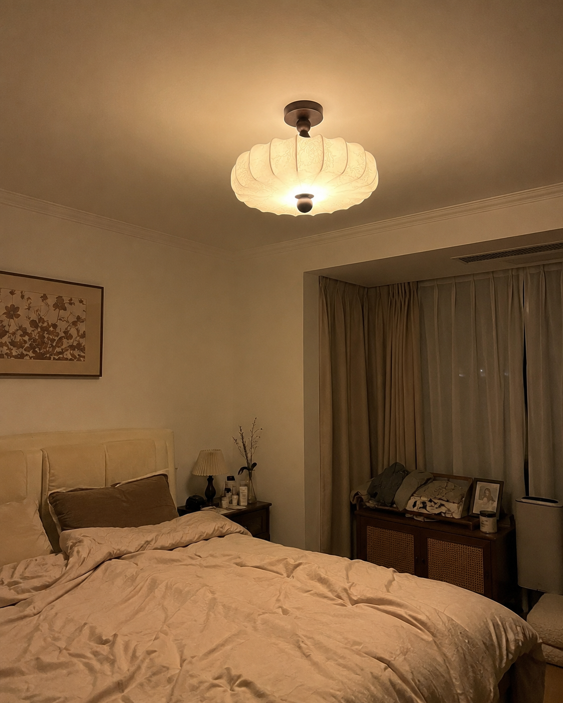 Amelie | Pleated Petal Flush Mount