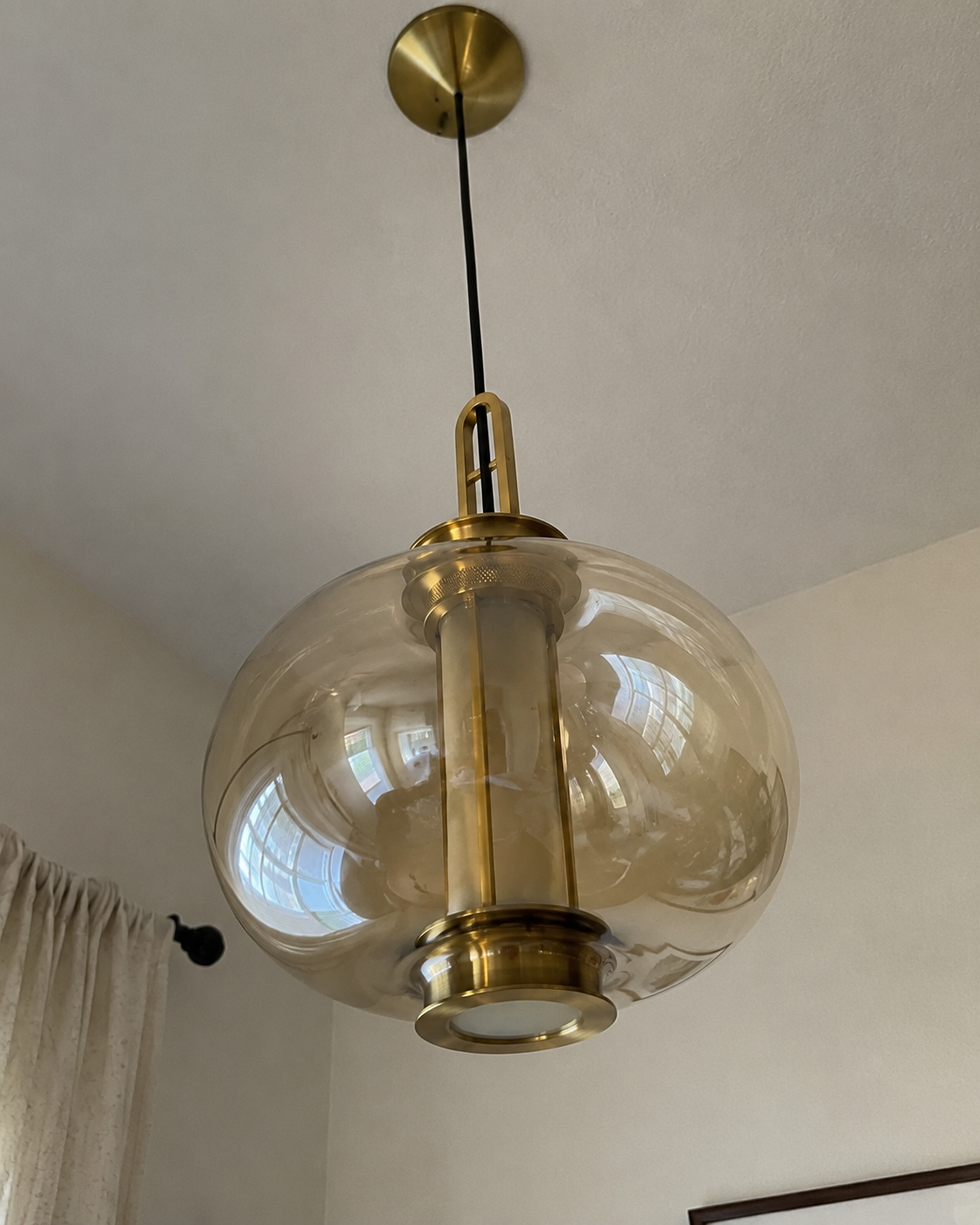 Genevieve | Amber Glass Lantern Pendant
