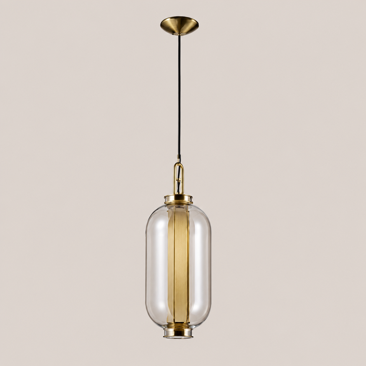 Isabelle | Amber Glass Lantern Pendant