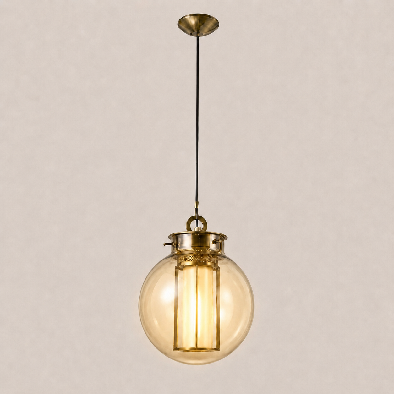 Camilla | Amber Glass Lantern Pendant