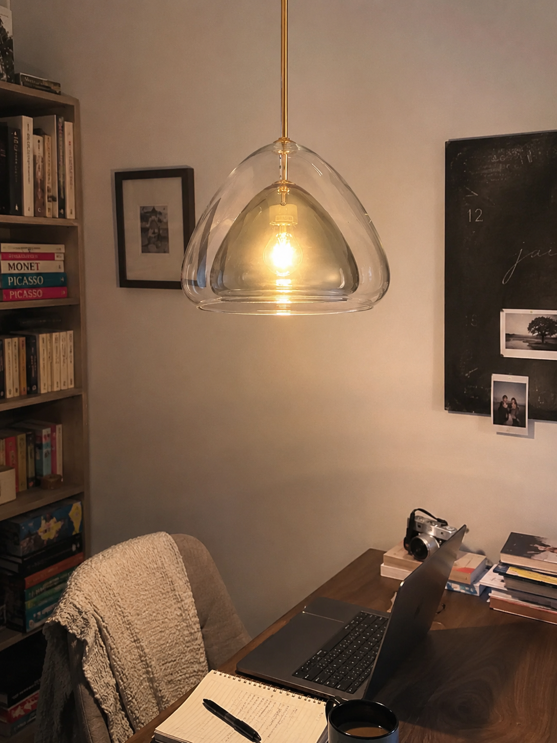 Delphine | Double-Shell Glass Pendant