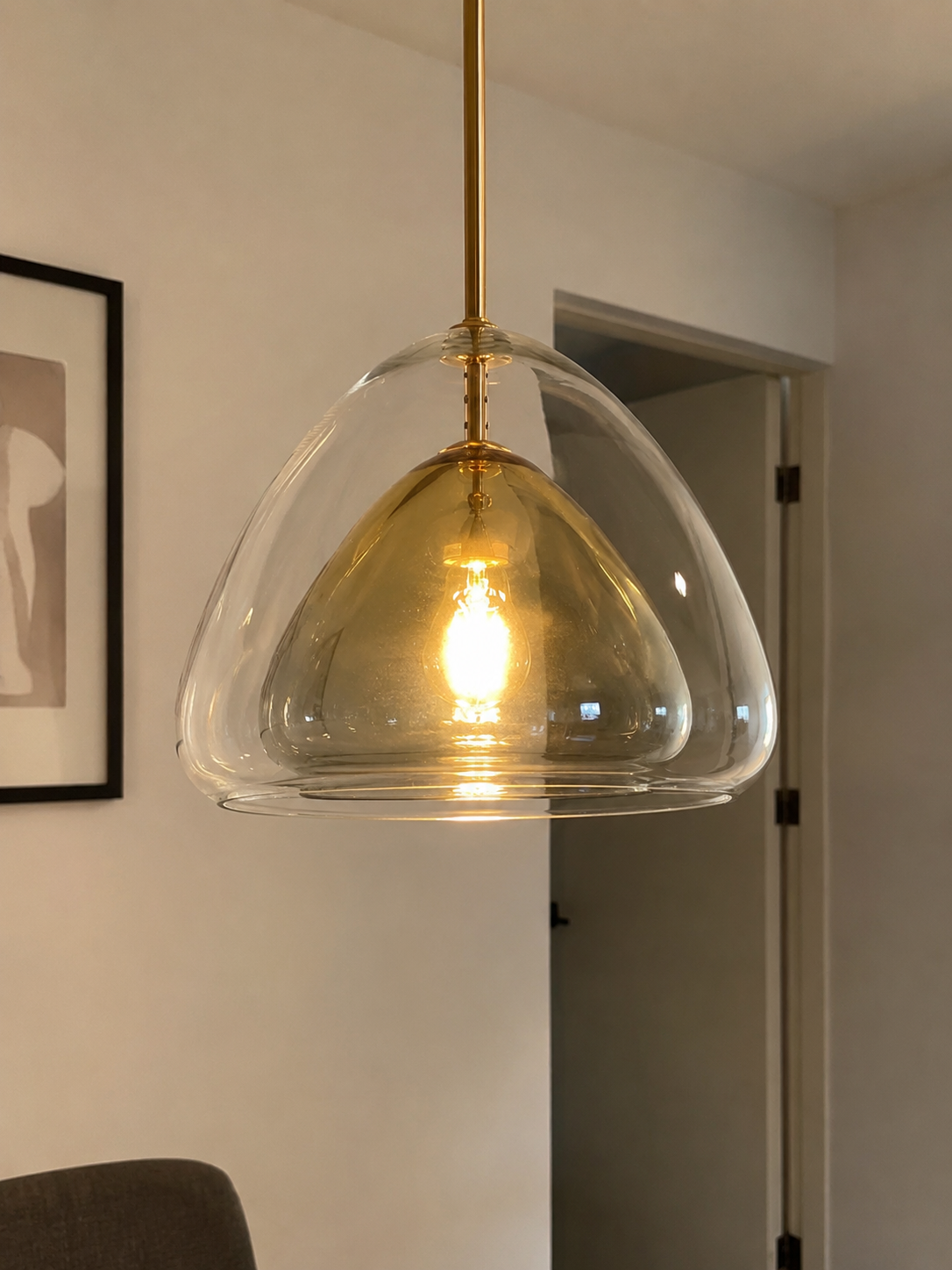 Delphine | Double-Shell Glass Pendant