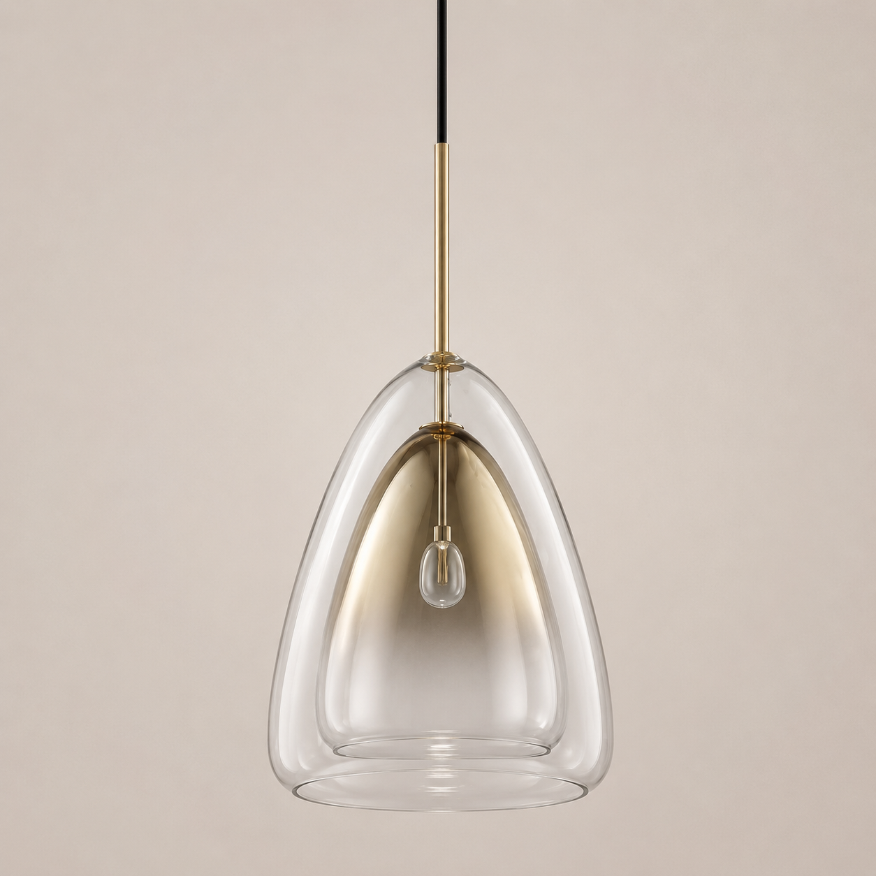 Delphine | Double-Shell Glass Pendant
