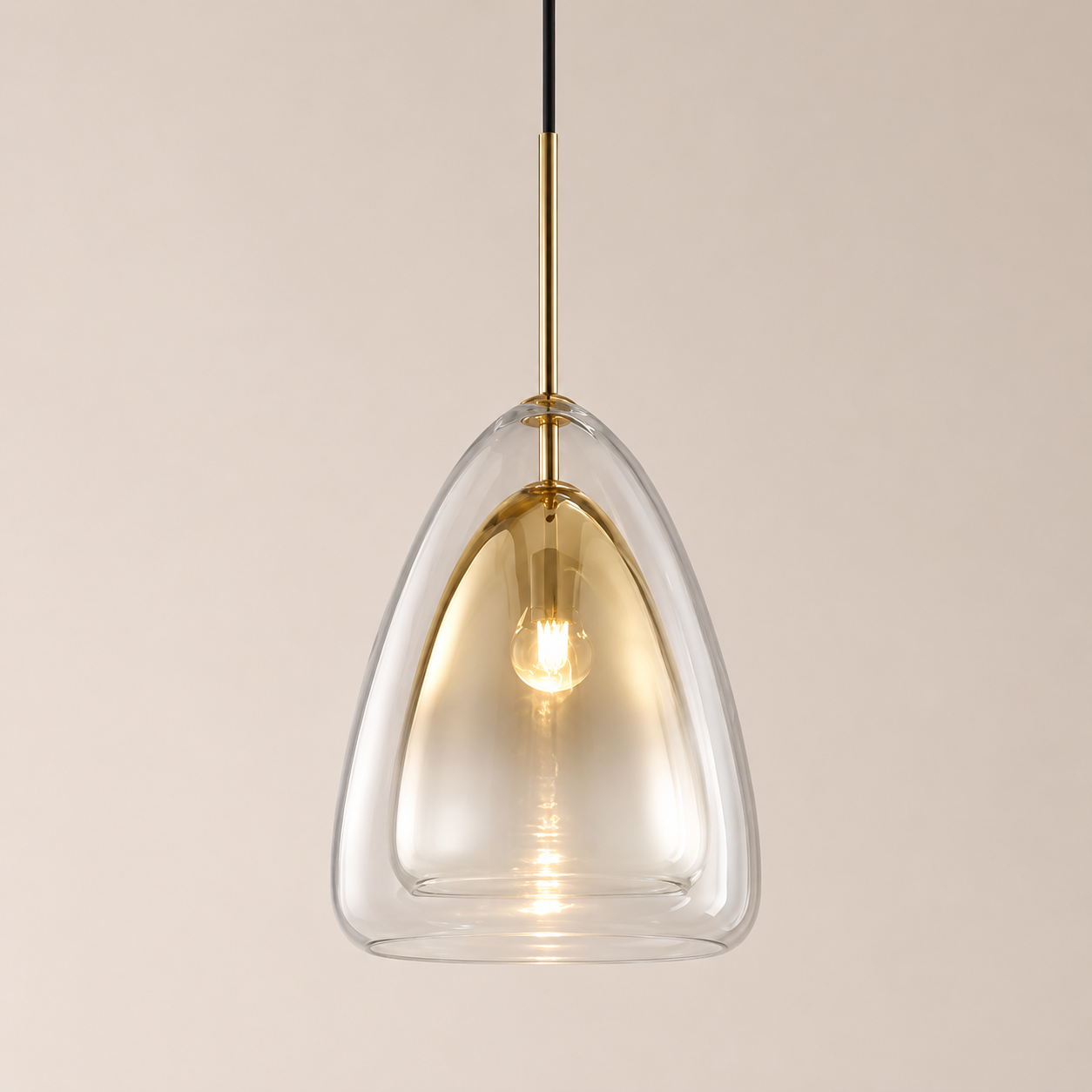 Delphine | Double-Shell Glass Pendant