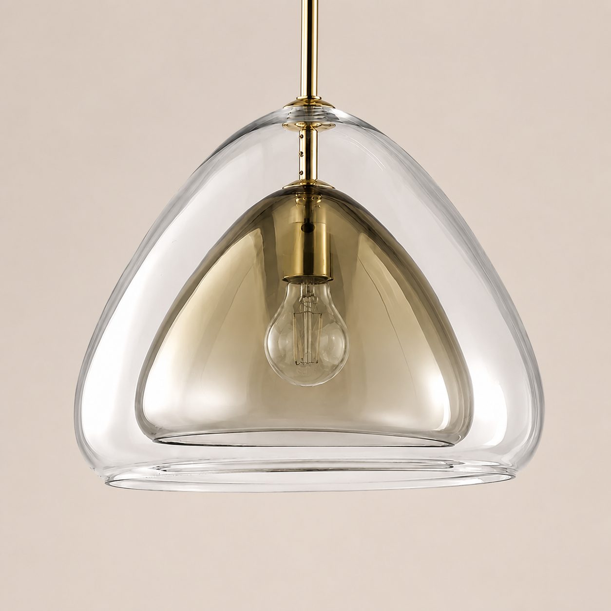 Delphine | Double-Shell Glass Pendant