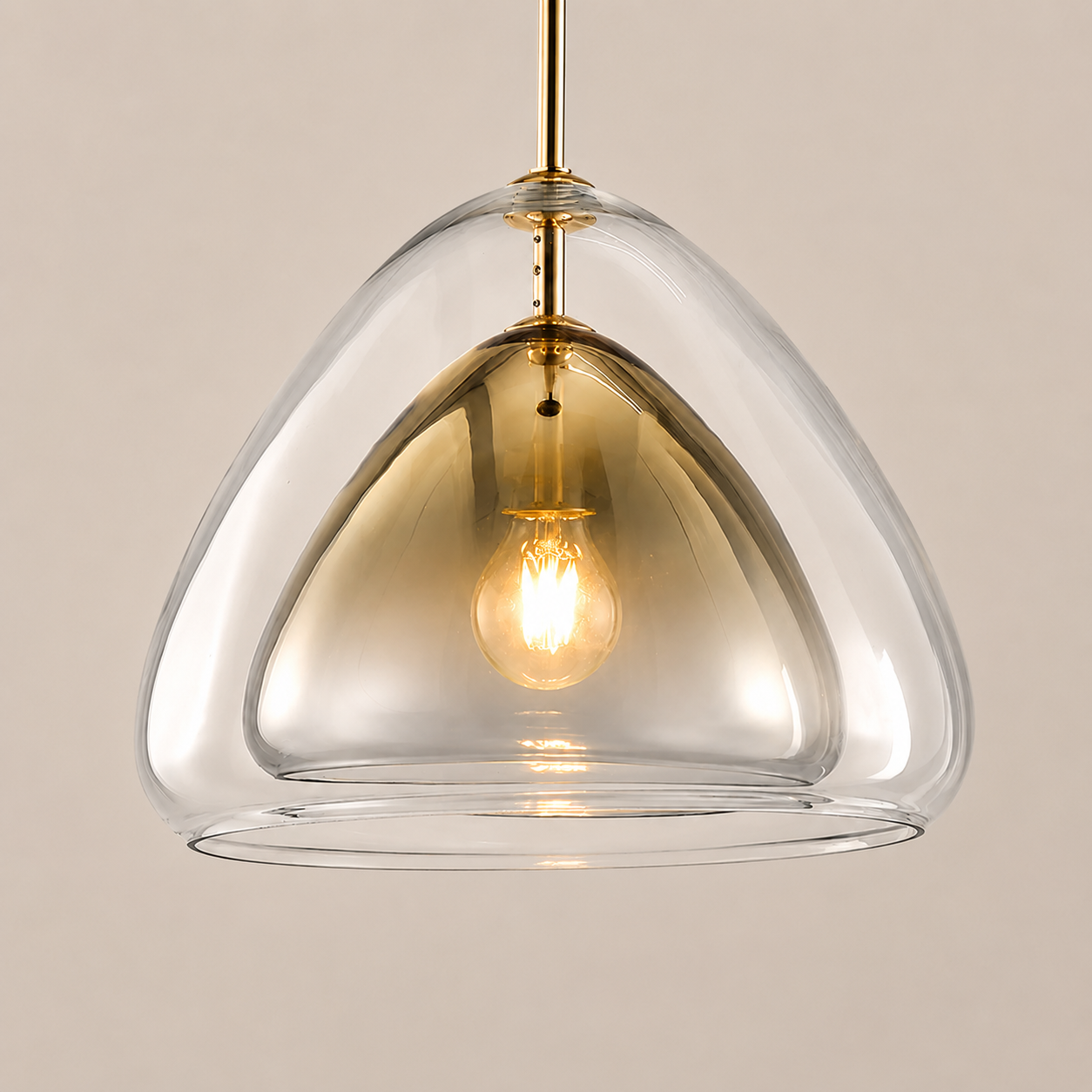 Delphine | Double-Shell Glass Pendant