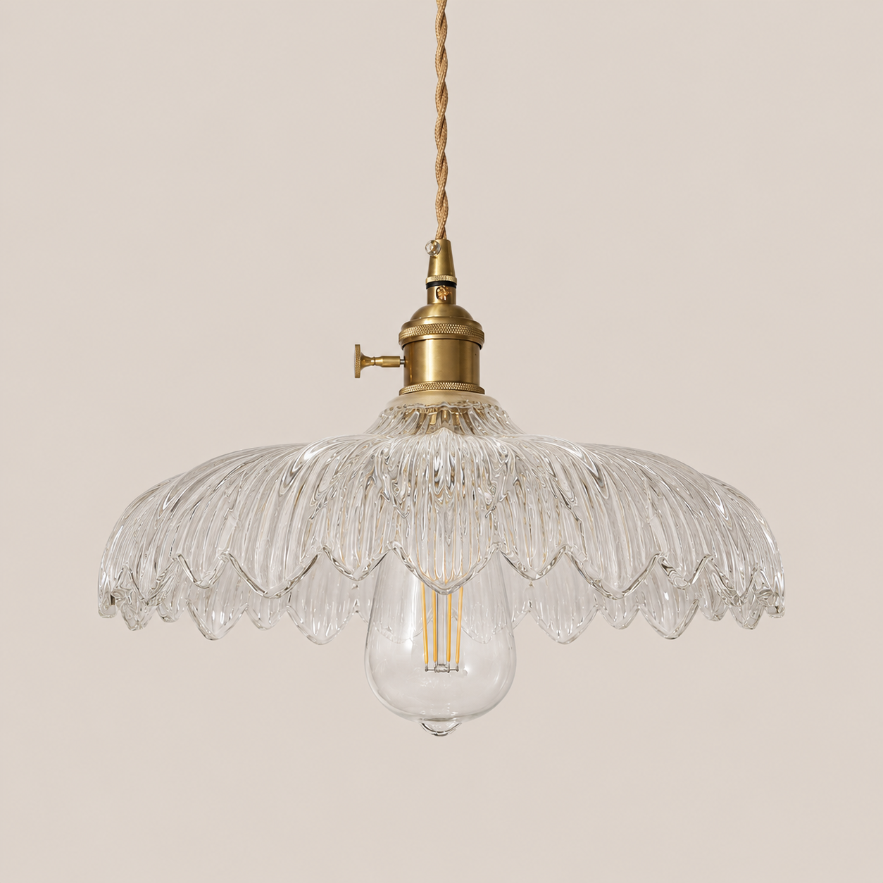 Beatrice | Vintage Brass Glass Sconce