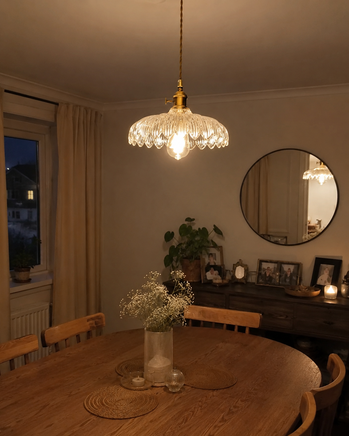 Beatrice | Vintage Brass Glass Sconce