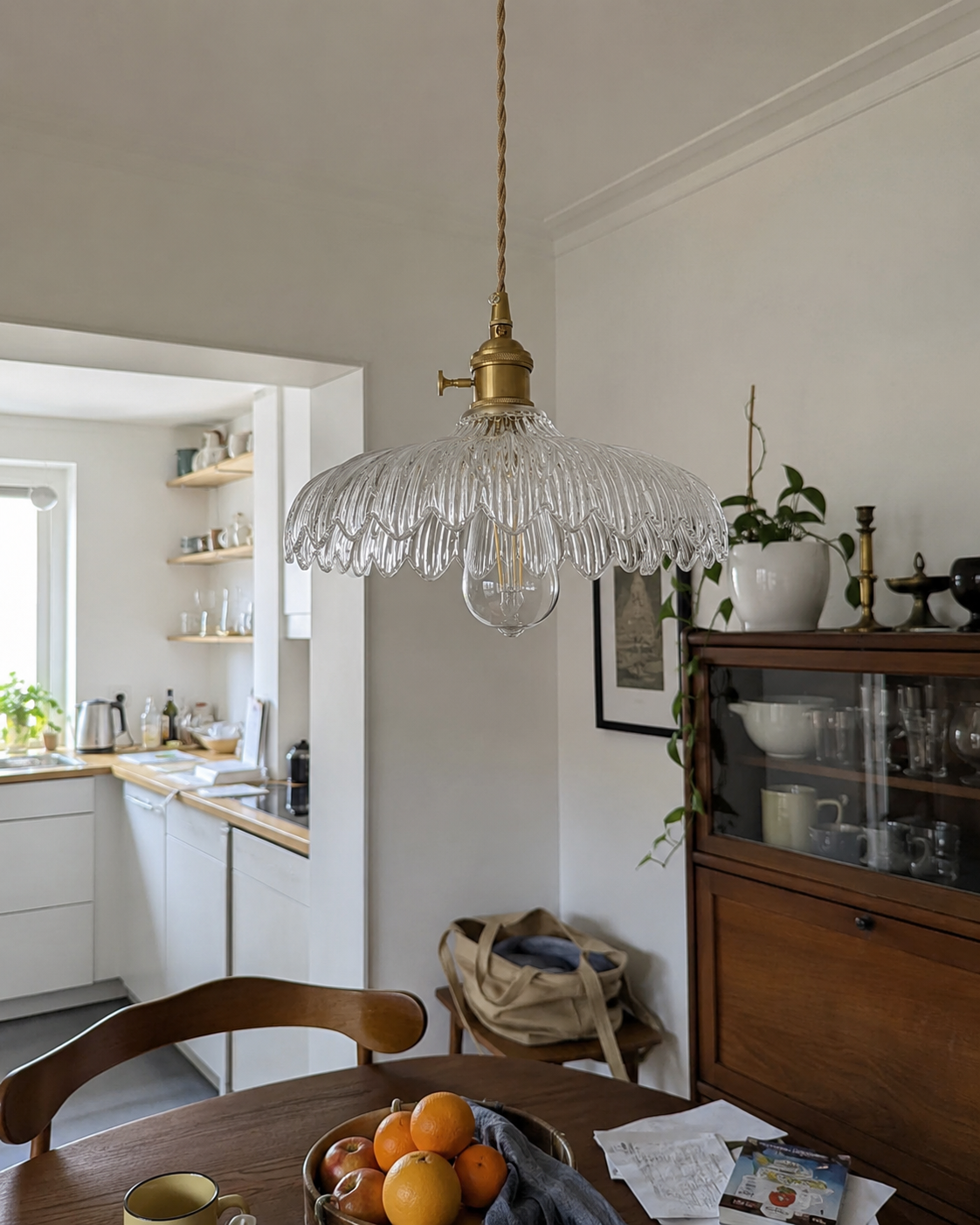 Beatrice | Vintage Brass Glass Sconce