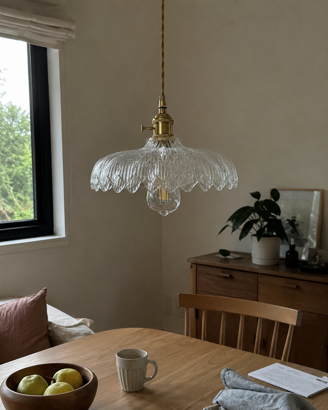 Beatrice | Vintage Brass Glass Sconce